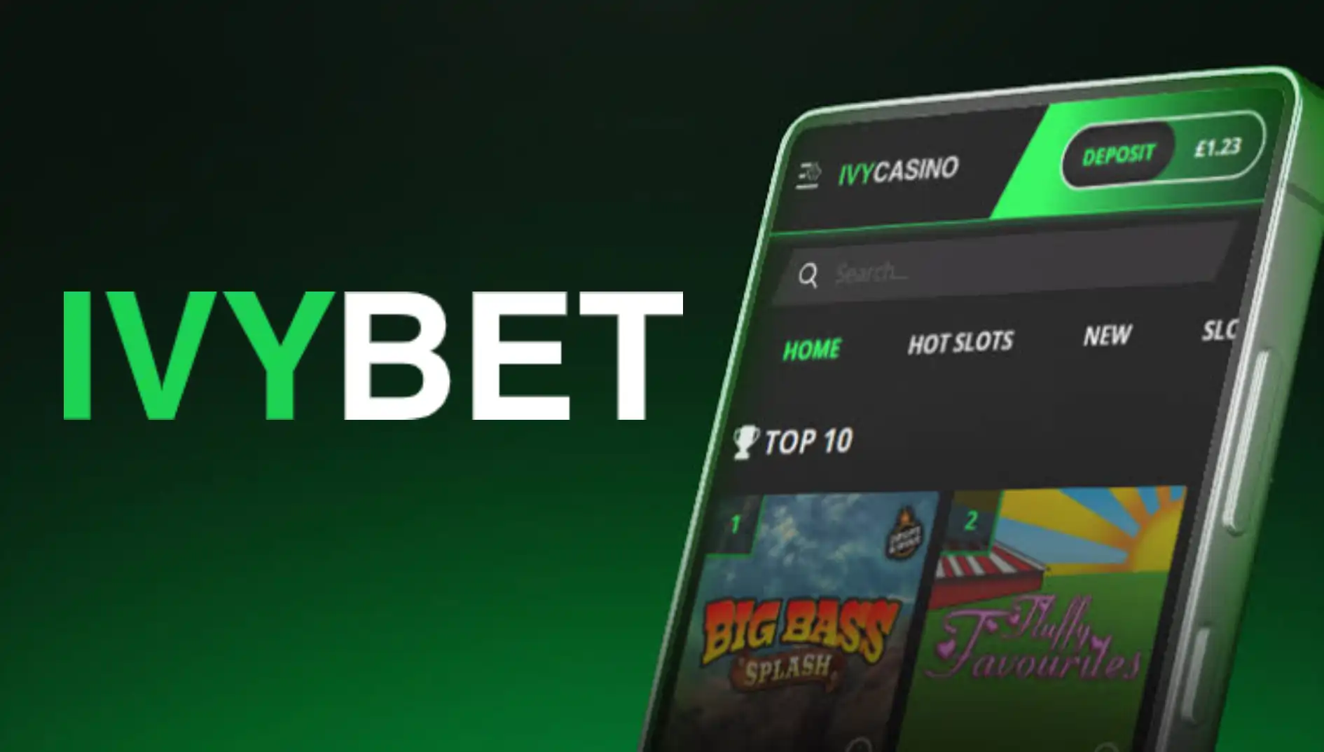 Capture d'écran de l'app IvyBet Casino